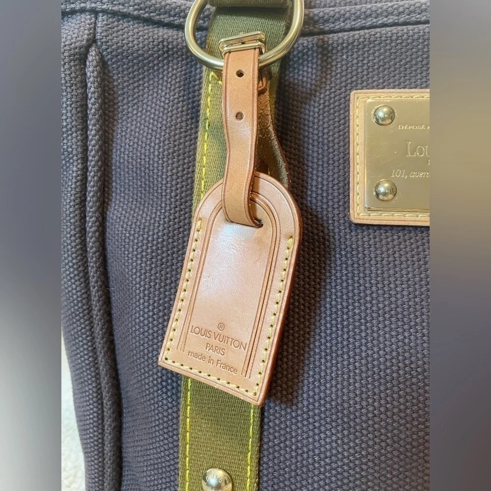 Louis Vuitton Antigua Cabas Brun Canvas Inventeur Tote w/ Lock and Key/Poignet